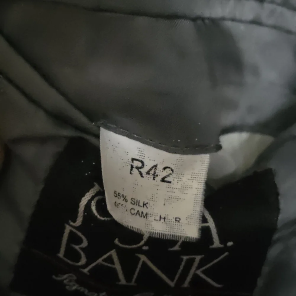 Jos. A. Bank‎ Sig. Collection 42R Plaid Gray Silk/Cashmere Blend Jacket Blazer